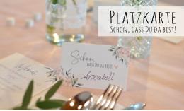 Platzkarte Tischkarte Namensschildchen zur Hochzeit