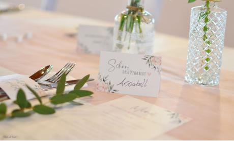 Platzkarte Tischkarte Namensschildchen zur Hochzeit