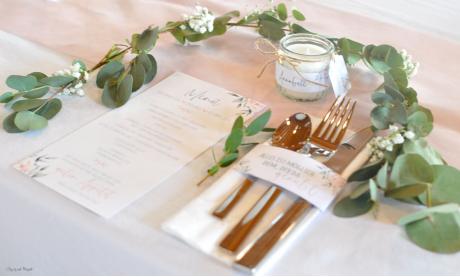 Serviettenbanderole Hochzeit, schön dass du da bist