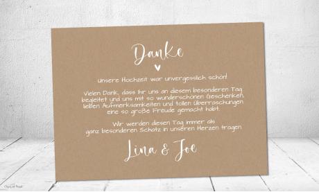 Dankeskarten Hochzeit einfach