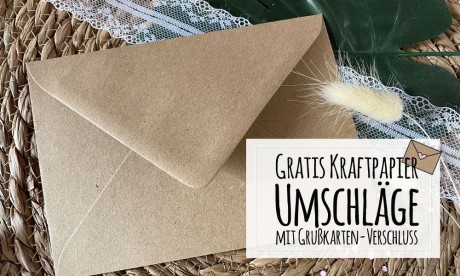 Danksagung Hochzeit Postkarte Kraftpapier