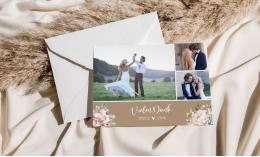 Dankeskarte Hochzeit Kraftpapier modern