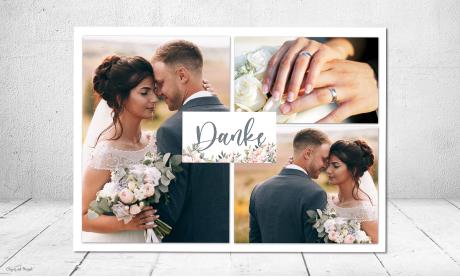 Danksagungskarten Hochzeit Collage