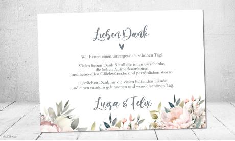 Danksagungskarten Hochzeit Collage