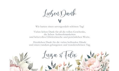 Danksagungskarten Hochzeit Collage