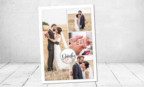 Dankeskarte Hochzeit Postkarte Boho