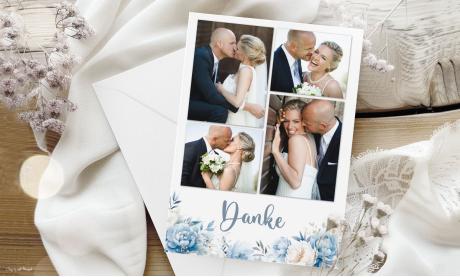 Dankeskarte Hochzeit Aquarell