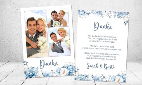 Dankeskarte Hochzeit Aquarell