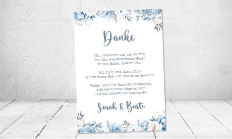 Dankeskarte Hochzeit Aquarell