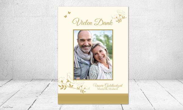 Dankeskarte Goldene Hochzeit Postkarte