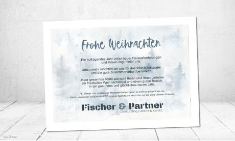 Geschäftliche Weihnachtskarten mit Logo individuell