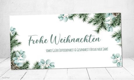 Geschäftliche Weihnachtskarte DIN Lang, individuell mit Firmenlogo