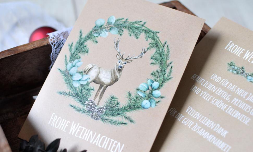 Weihnachtskarten für Unternehmen umweltfreundlich