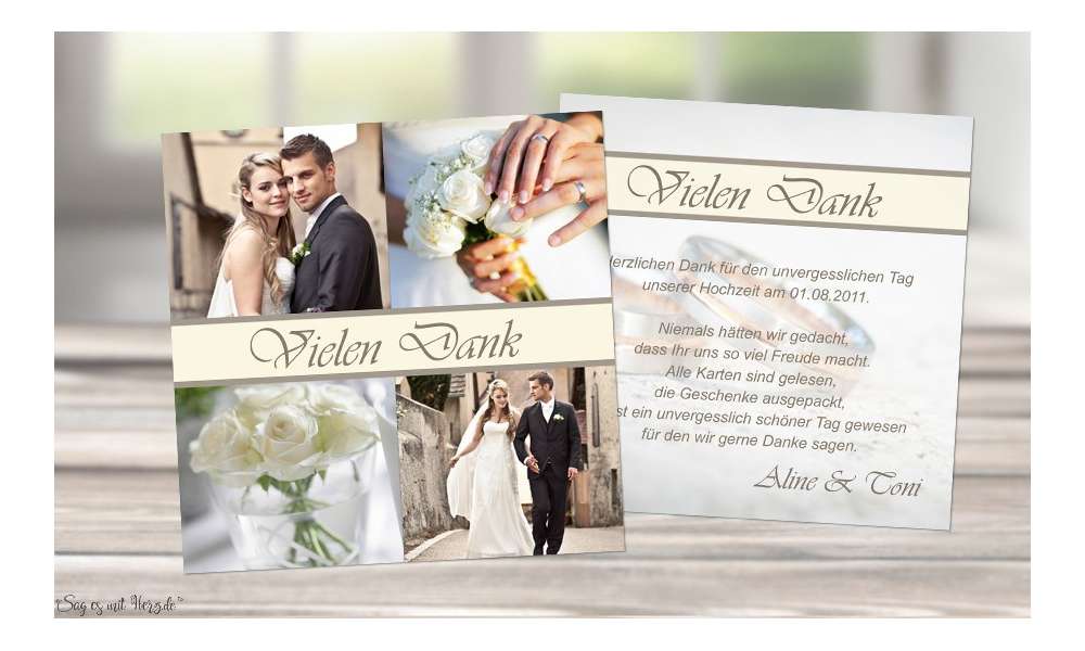 Danksagung Hochzeit