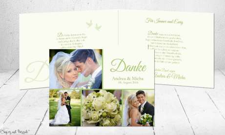 Dankeskarte Hochzeit Klappkarte