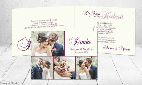 Dankeskarte Hochzeit Klappkarte